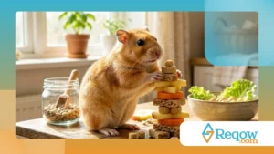 hamster empilhando comida